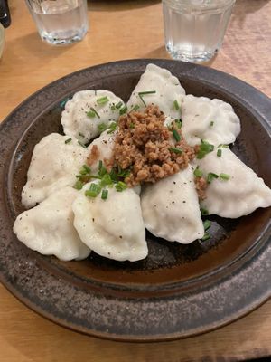 Pierogi  at no bones in Krakow