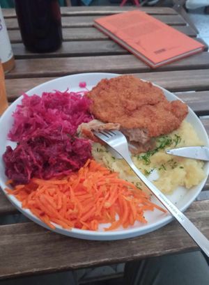 Plant-based schabowy at no bones in Krakow