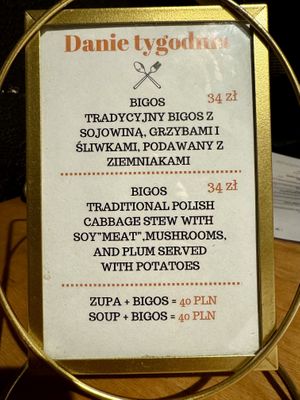 Menu December 2024  at no bones in Krakow