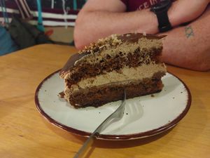 Coffee cake at no bones in Krakow