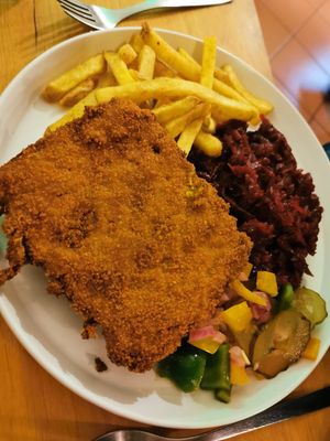"Pork" cutlet at no bones in Krakow