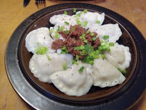 Pierogi at no bones in Krakow