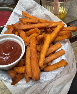 Fries and Ketchup  at no bones in Krakow