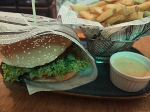 Burger and fries - wow at no bones in Krakow