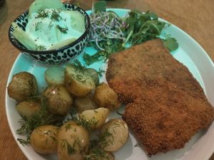 Pork cutlet at no bones in Krakow