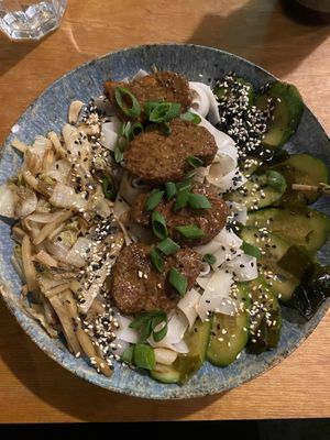 Rice Noodle Bowl (really tasty)  at no bones in Krakow