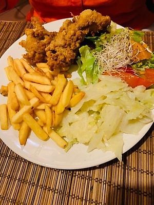 Vegan fish and chips  at no bones in Krakow