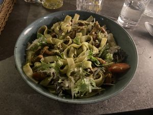 Fettuccine mit Pfifferlingen  at Kartoffelhaus in Freiburg