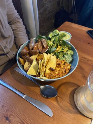 Vegan chili  at Kartoffelhaus in Freiburg