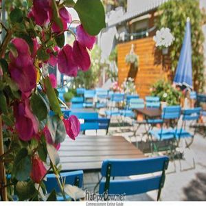 outside at Kartoffelhaus in Freiburg