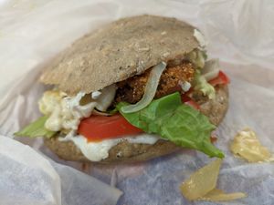 Seitan cheese pro at La Marmita Verde in Ponferrada