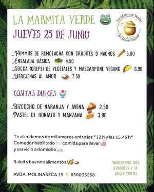 Platos del día at La Marmita Verde in Ponferrada