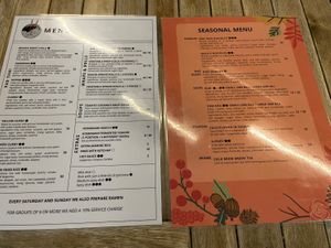Menus  at Tajfun in Wroclaw