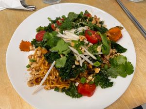 Peanut noodles from the seasonal menu  at Tajfun in Wroclaw