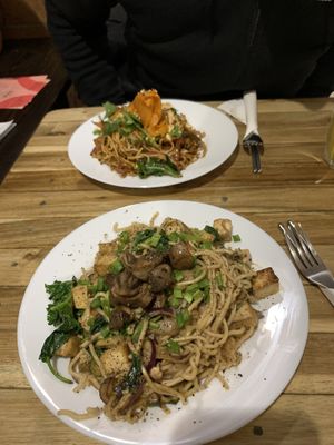 Peanut noodles and pepper noodles   at Tajfun in Wroclaw