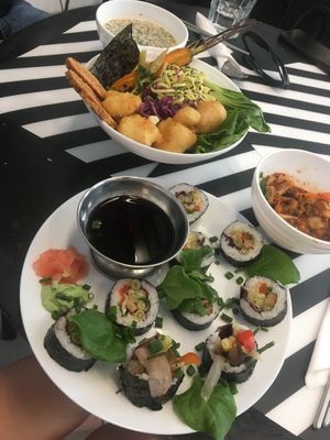 Delicious vegan sushi at Tajfun in Wroclaw
