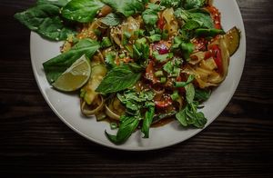 Pad-Thai mango chilli. Mango Chilli Pad-Thai. at Tajfun in Wroclaw