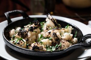 Roasted cauliflower at Farina - Roma in Mexico City
