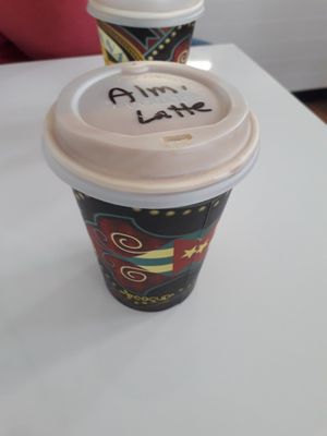 They even use cute compostable cups. at Eat in Ohakune