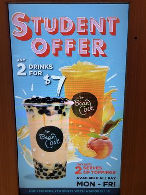 Student offer at Bean Code in Chatswood