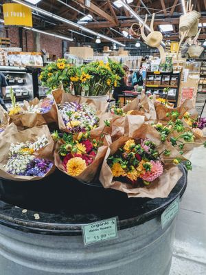 flowers at Rainbow Grocery in San Francisco