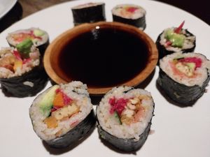 Nori rolls at Paradiso in Ubud