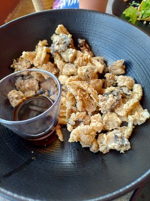 Fried mushrooms at Paradiso in Ubud