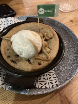 Vegan cookie dough - tasted more like a cookie  at Bella Italia in Liverpool