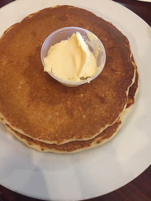 Pancakes with Miyokos vegan butter  at Cafe Soleil in El Sobrante