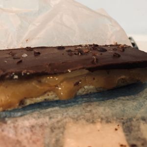 Coconut Carmel chocolate bar (vegan)! at Two Sticks Bakery in Bloomington