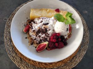 Vegan grilled pineapple at Es Taller in Valldemossa