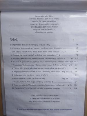 Carta 1 at Es Taller in Valldemossa