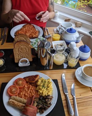 Vegan breakfasts at Peasholm Park Vegan B&B in Scarborough