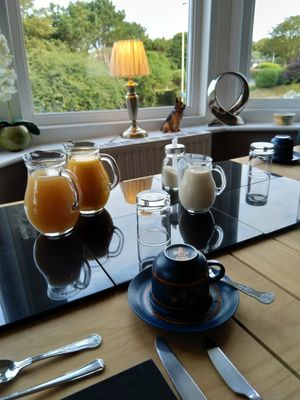 Serene music plays while you enjoy breakfast! at Peasholm Park Vegan B&B in Scarborough