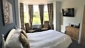 Double room over-looking Peasholm Park  at Peasholm Park Vegan B&B in Scarborough