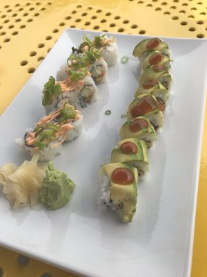 Sushi rolls at Bachi in Charlotte