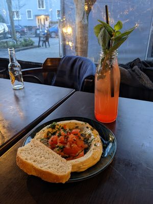 supposingly a labneh but it tasted as hummus at Kuli Alma in Frankfurt