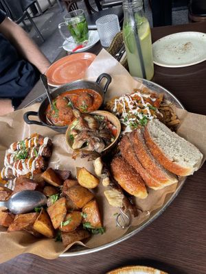 The main dishes platter for 4  at Kuli Alma in Frankfurt