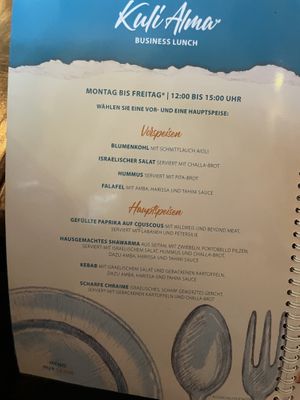 Busniness lunch  at Kuli Alma in Frankfurt