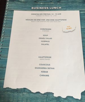 Lunch special  at Kuli Alma in Frankfurt