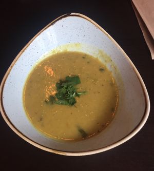 Lentil soup  at Kuli Alma in Frankfurt
