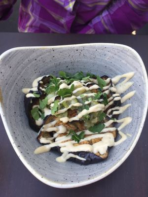 Gebackene Aubergine  at Kuli Alma in Frankfurt