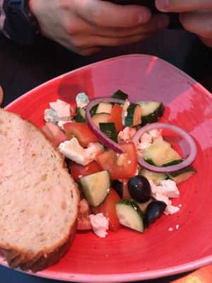 Greek salad  at Kuli Alma in Frankfurt