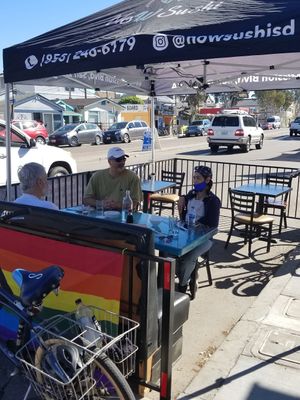 With friends at NoW Sushi in San Diego