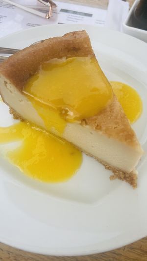 Mango cheesecake at NoW Sushi in San Diego