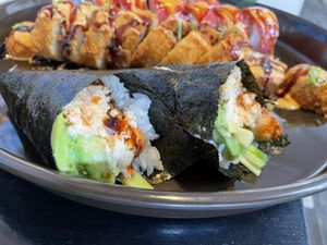 San Diego hand rolls  at NoW Sushi in San Diego