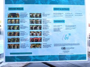 Menu at NoW Sushi in San Diego