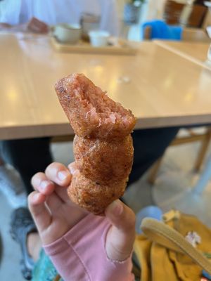 vegan naem sausage must try!  at Guan Im in Mukdahan