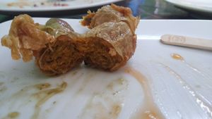 Interesting delicious sausage at Guan Im in Mukdahan