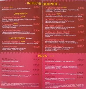 Speisekarte innen 03/2020 at Bistro Ravi in Bamberg